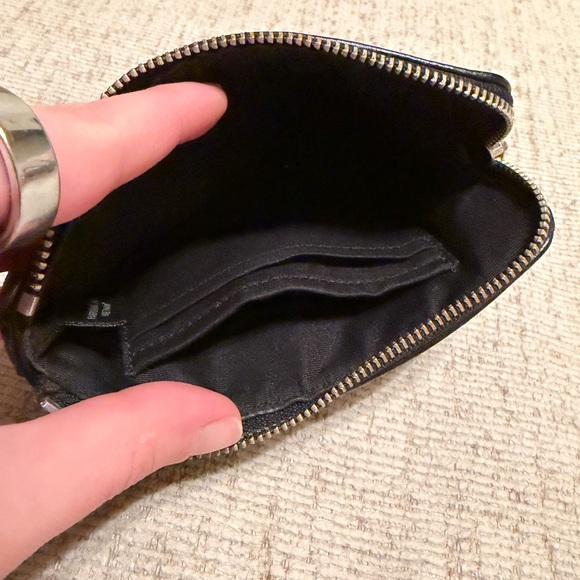 Coach Black Signature Coin Pouch - Picture 3 of 5